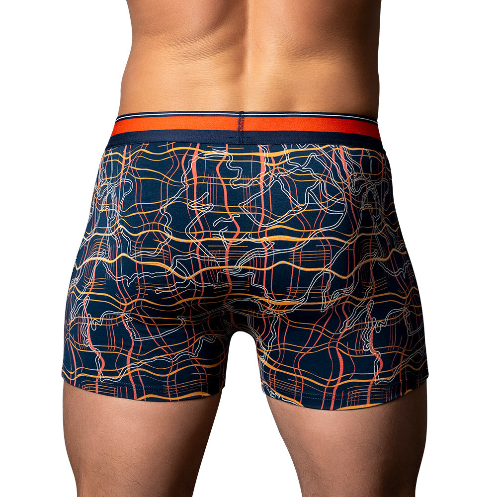 Male Power Soo Cumfy Boxer Brief Navy/Orange XL
