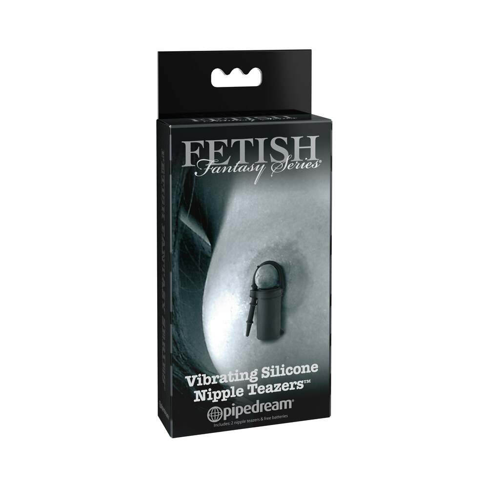 Fetish Fantasy Series Limited Edition Vibrating Silicone Nipple Teazers Black - Fantasies Boutique