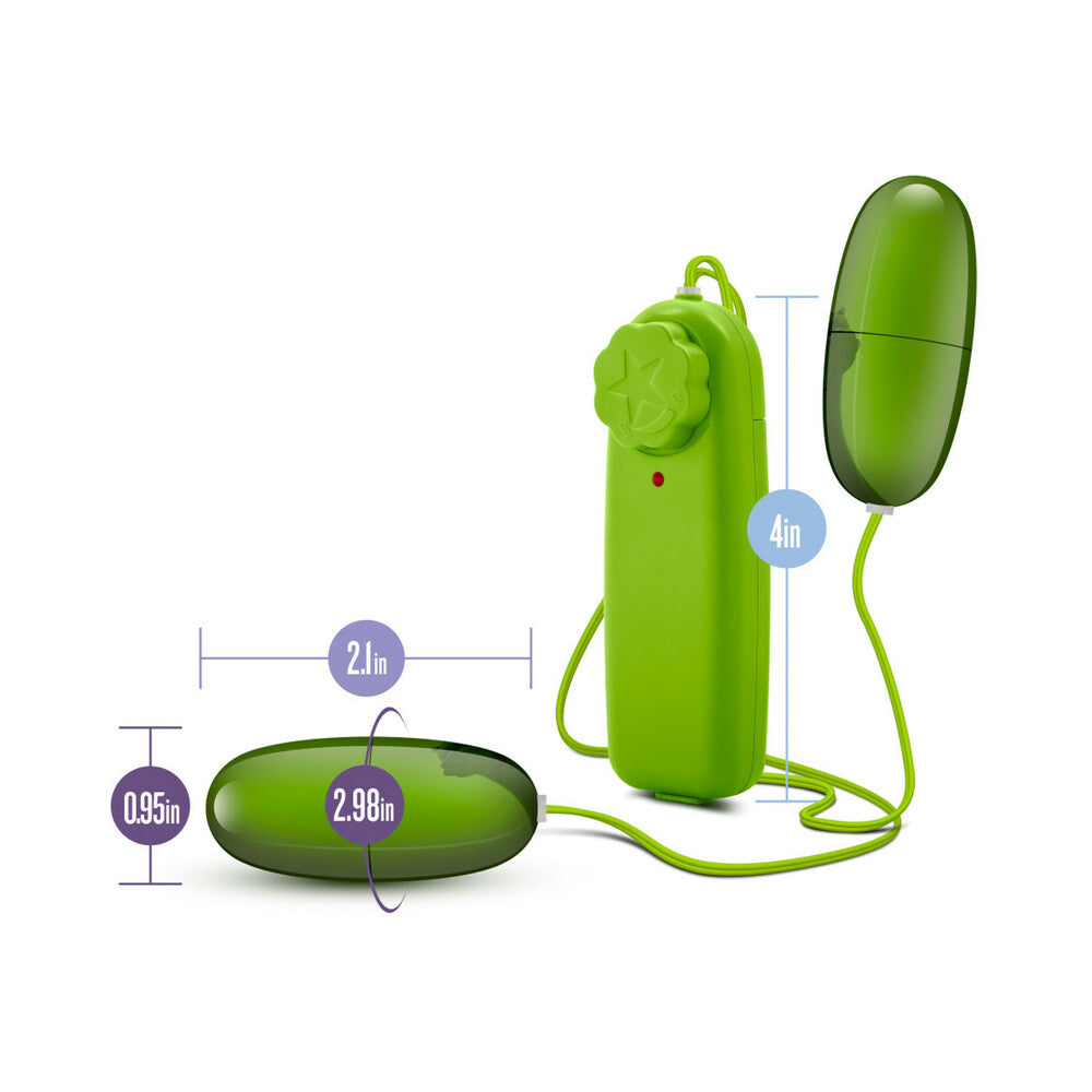 B Yours Double Pop Eggs Remote-Controlled Dual Bullet Vibrator Lime - Fantasies Boutique