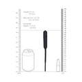 Ouch! Urethral Sounding Silicone Vibrating Bullet Plug With Beaded Tip Black 5.5 mm - 7 mm