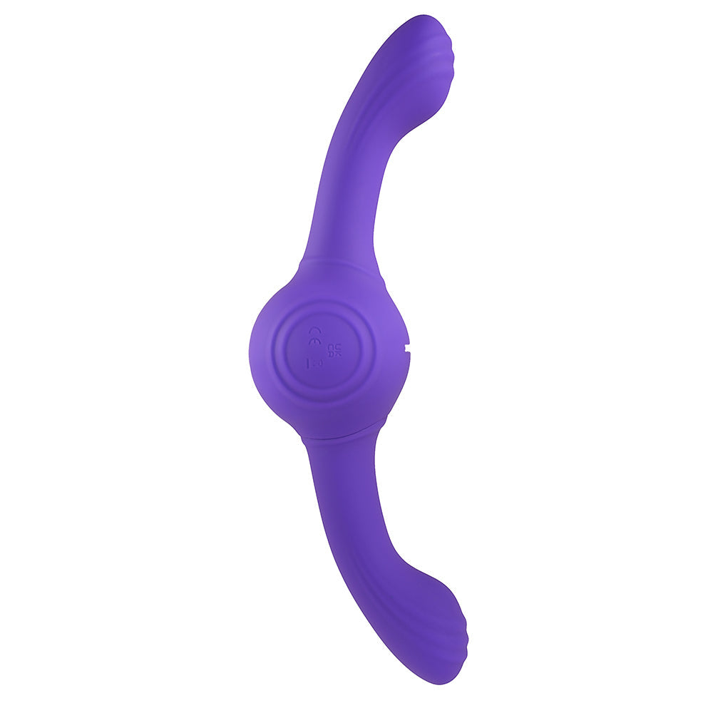 Evolved Our Gyro Vibe Rechargeable Dual Ended Gyrating Silicone Vibrator Purple - Fantasies Boutique