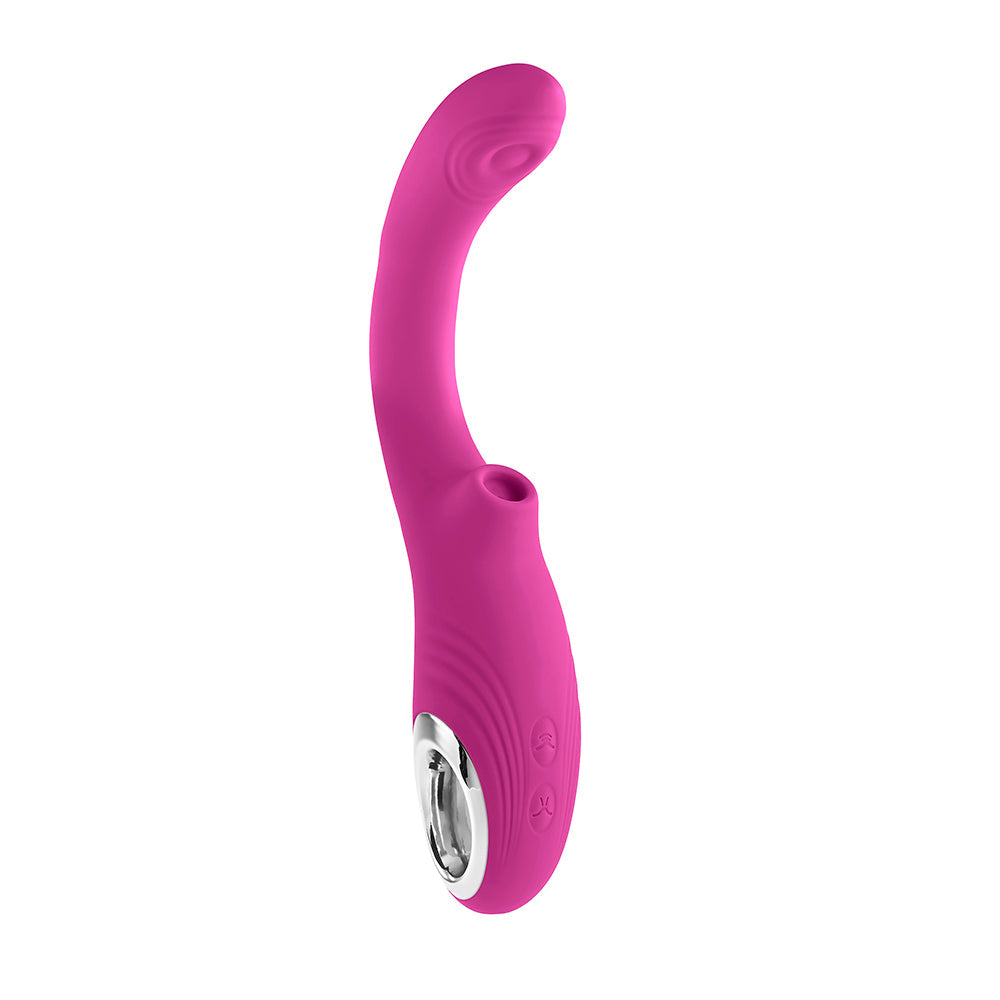 Evolved Strike A Pose Rechargeable Posable Tapping Suction Silicone Vibrator Pink - Fantasies Boutique