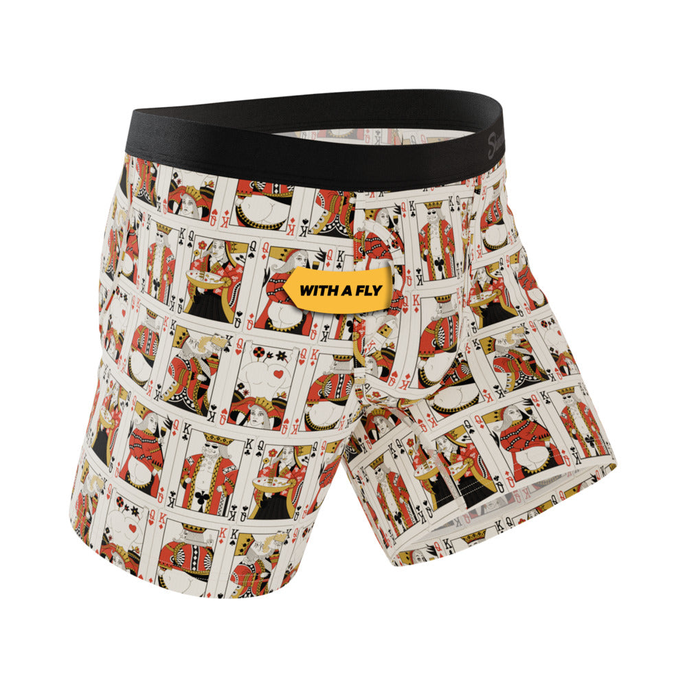 Shinesty The Bottomless Blackjack Vintage Playing Cards Ball Hammock Pouch Underwear with Fly 2XL