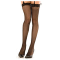 Rene Rofe Lace Top Fishnet Thigh Highs Black O/S - Fantasies Boutique