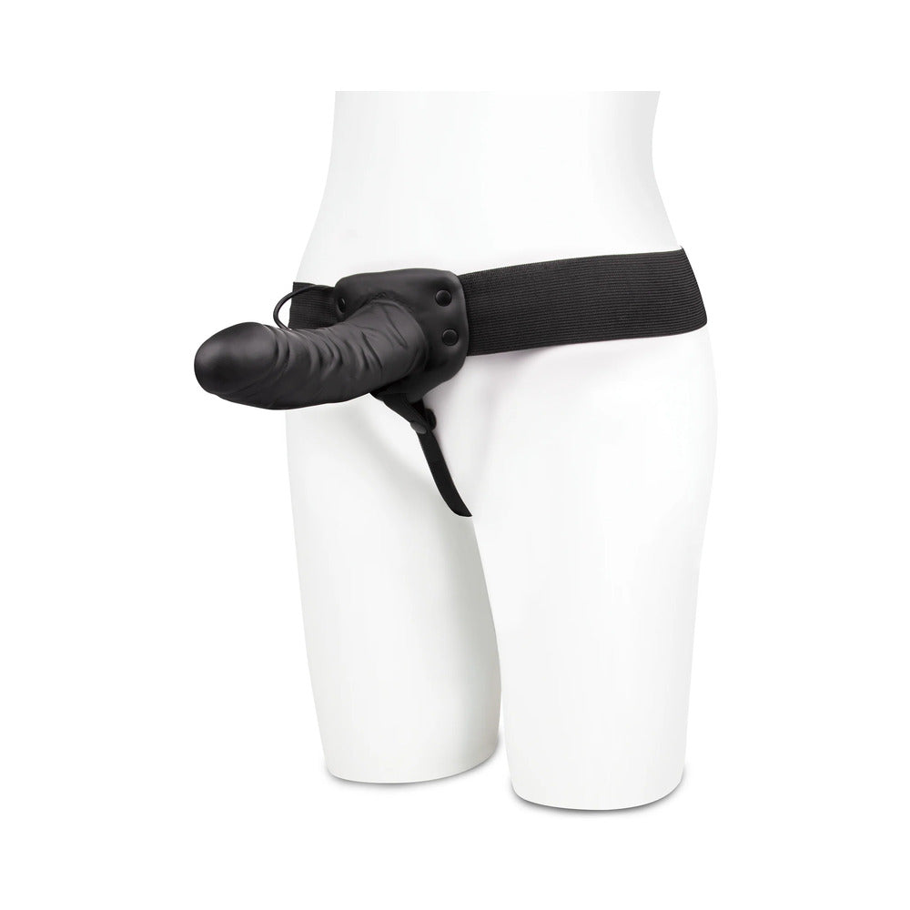Lux Fetish Unisex Vibrating Hollow Strap-on Dildo Remote-Controlled - Fantasies Boutique