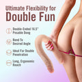 Dr. Skin Plus 16.5 in. Posable Double Dong Beige