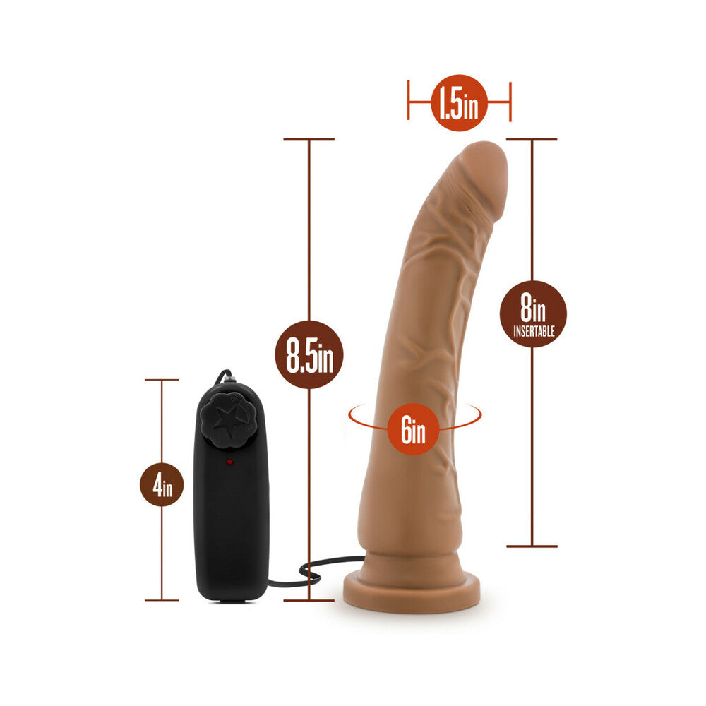 Dr. Skin Remote-Controlled Realistic 8.5 in. Vibrating Dildo Tan - Fantasies Boutique