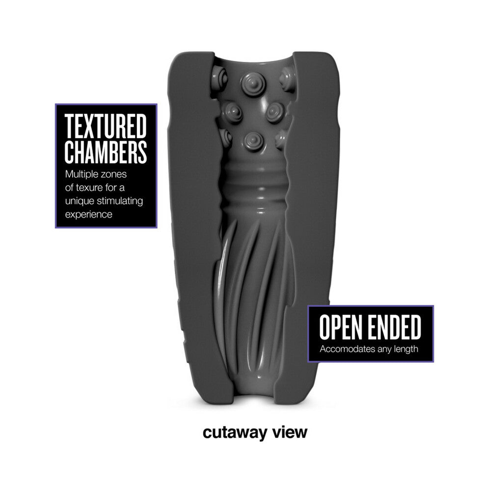 Blush M Elite Platinum Gript Silicone Stroker Black - Fantasies Boutique