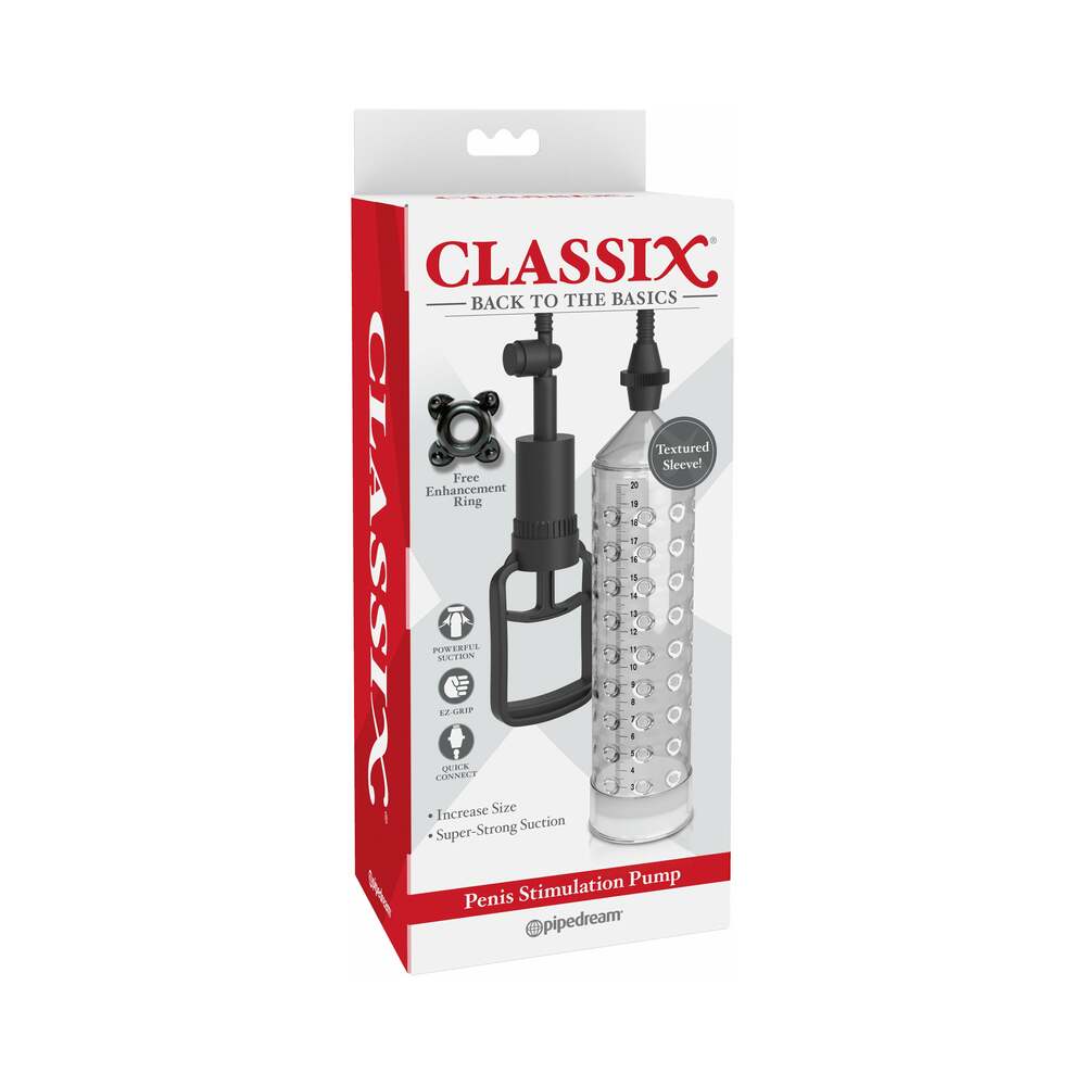 Classix Penis Stimulation Pump Clear/Black - Fantasies Boutique