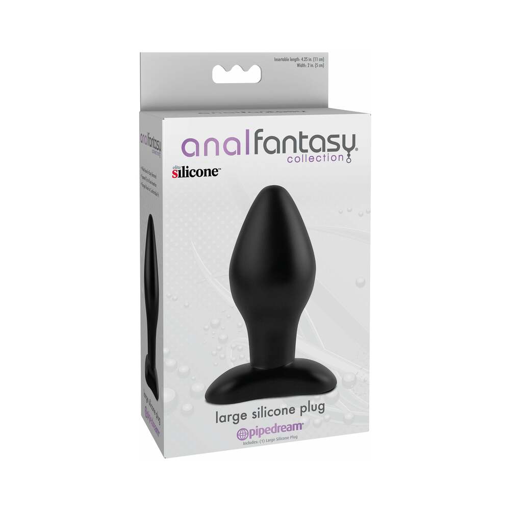Pipedream Anal Fantasy Collection Large Silicone Plug Black - Fantasies Boutique