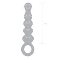 Glas 7.5 in. Quintessence Beaded Anal Slider Glass Dildo with Ring Handle - Fantasies Boutique