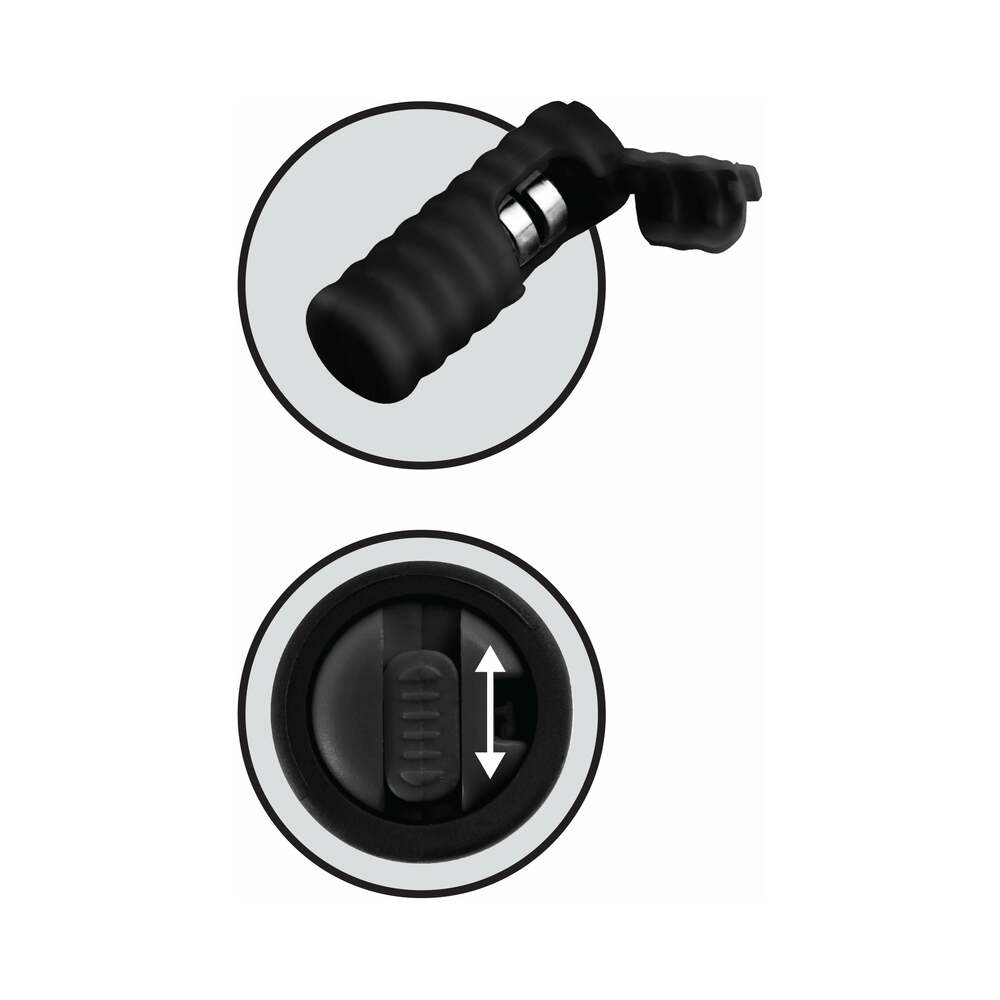 Fetish Fantasy Series Limited Edition Vibrating Silicone Nipple Lassos Black - Fantasies Boutique