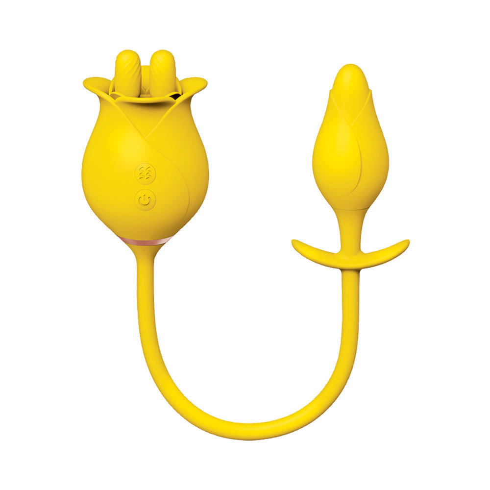 Clit-Tastic Tulip Finger Massager & Pleasure Plug Yellow - Fantasies Boutique