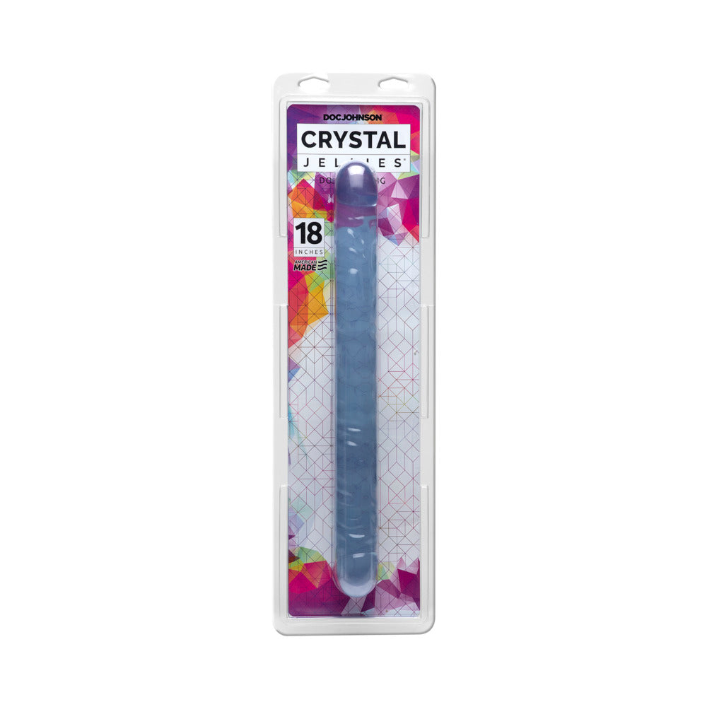 Crystal Jellies - Double Dong Clear 18in - Fantasies Boutique