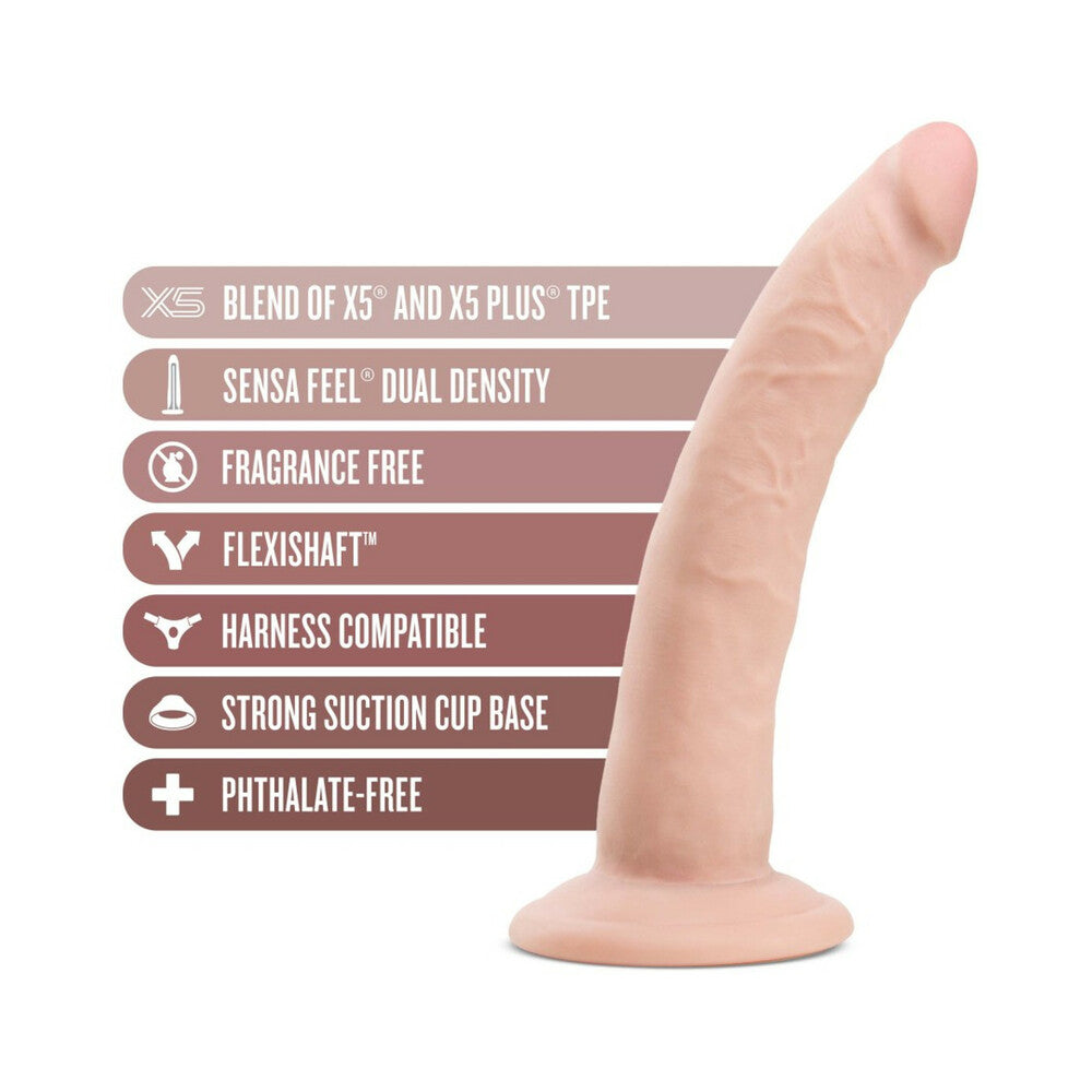 Au Naturel Jack 7.5 in. Posable Dual Density Dildo Beige - Fantasies Boutique