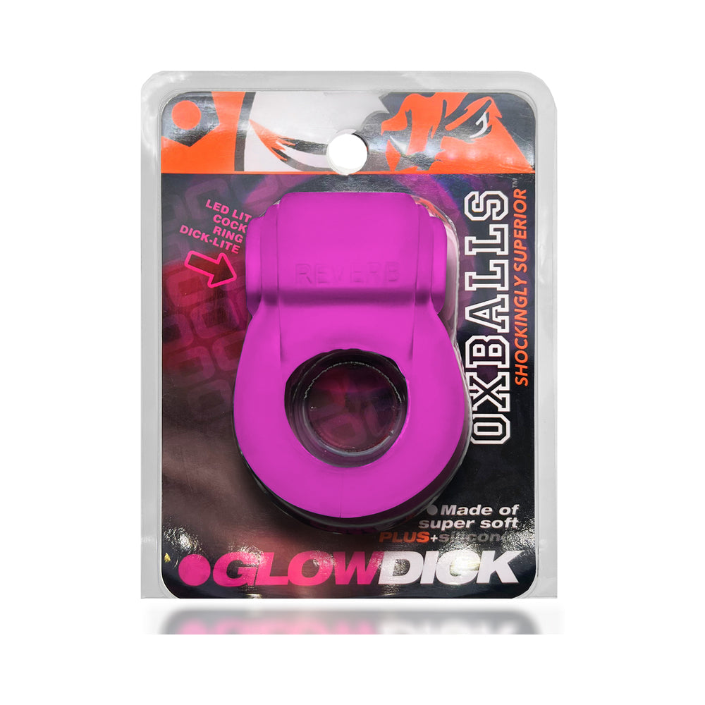 OxBalls Glowdick Cockring With Led Pink Ice - Fantasies Boutique
