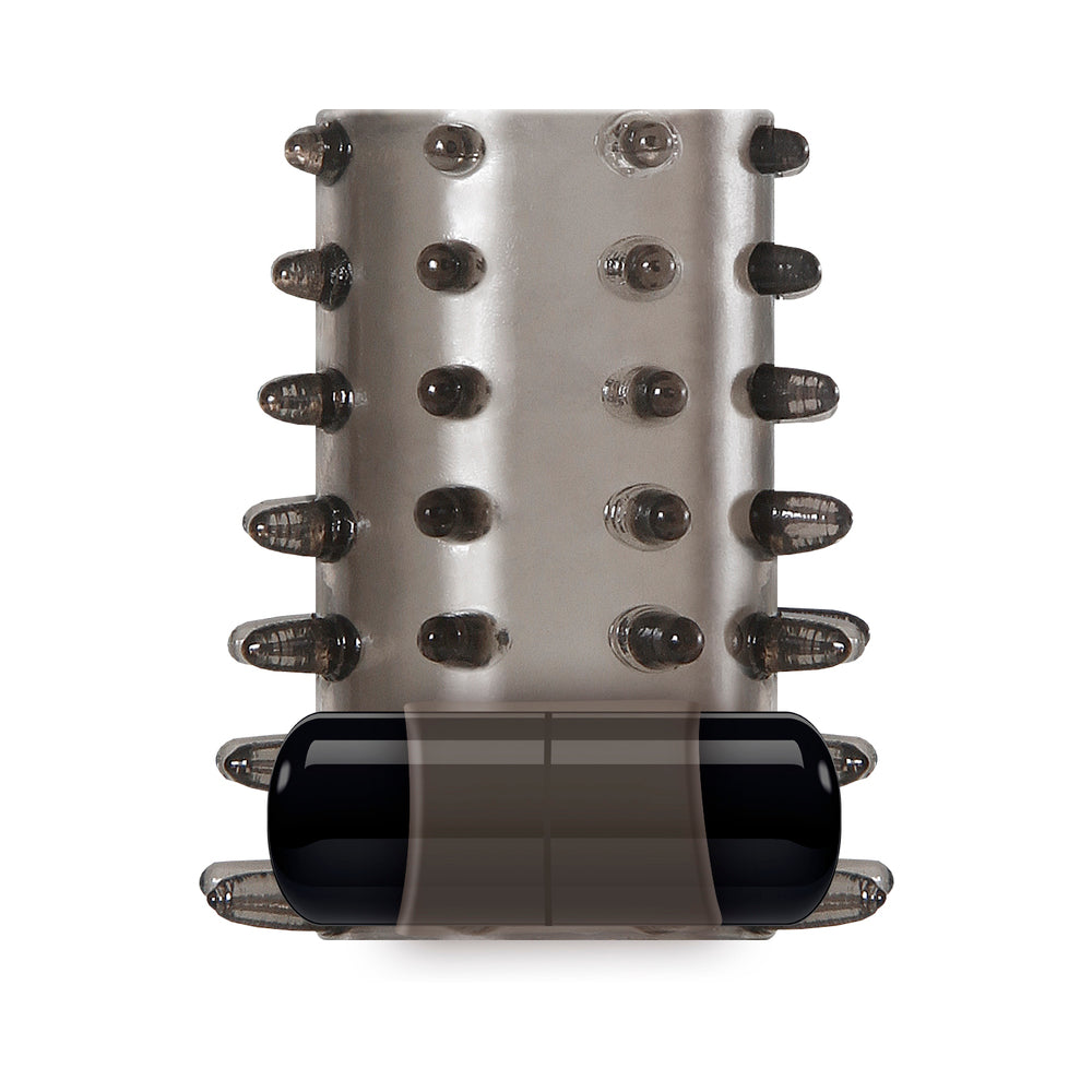 Evolved One Night Stand Our Pleasure 3-in-1 Couples Toy Vibrating Penis Sleeve Smoke - Fantasies Boutique