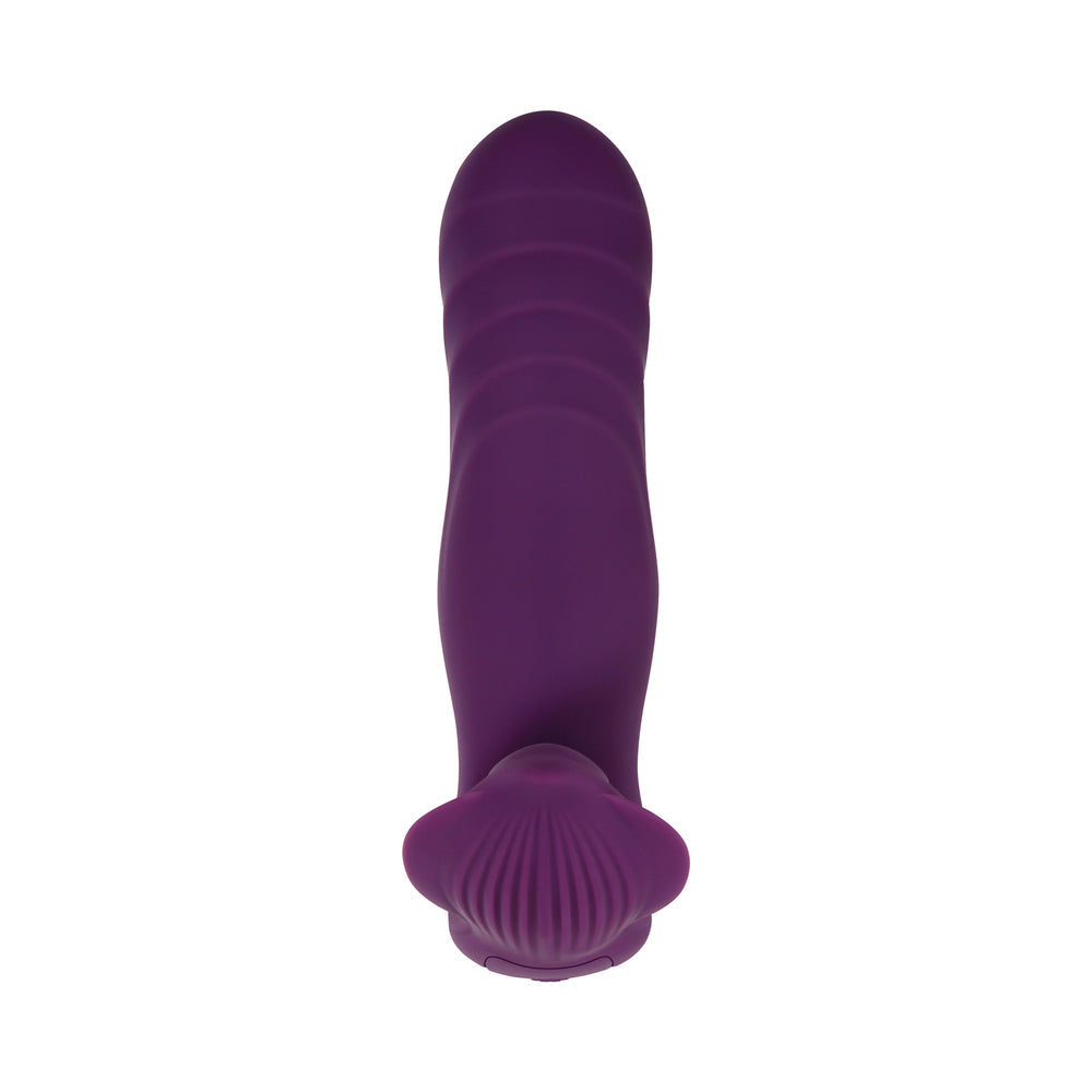 Gender X Velvet Hammer Rechargeable Remote-Controlled Thumping Thrusting Dual Stimulator Purple - Fantasies Boutique