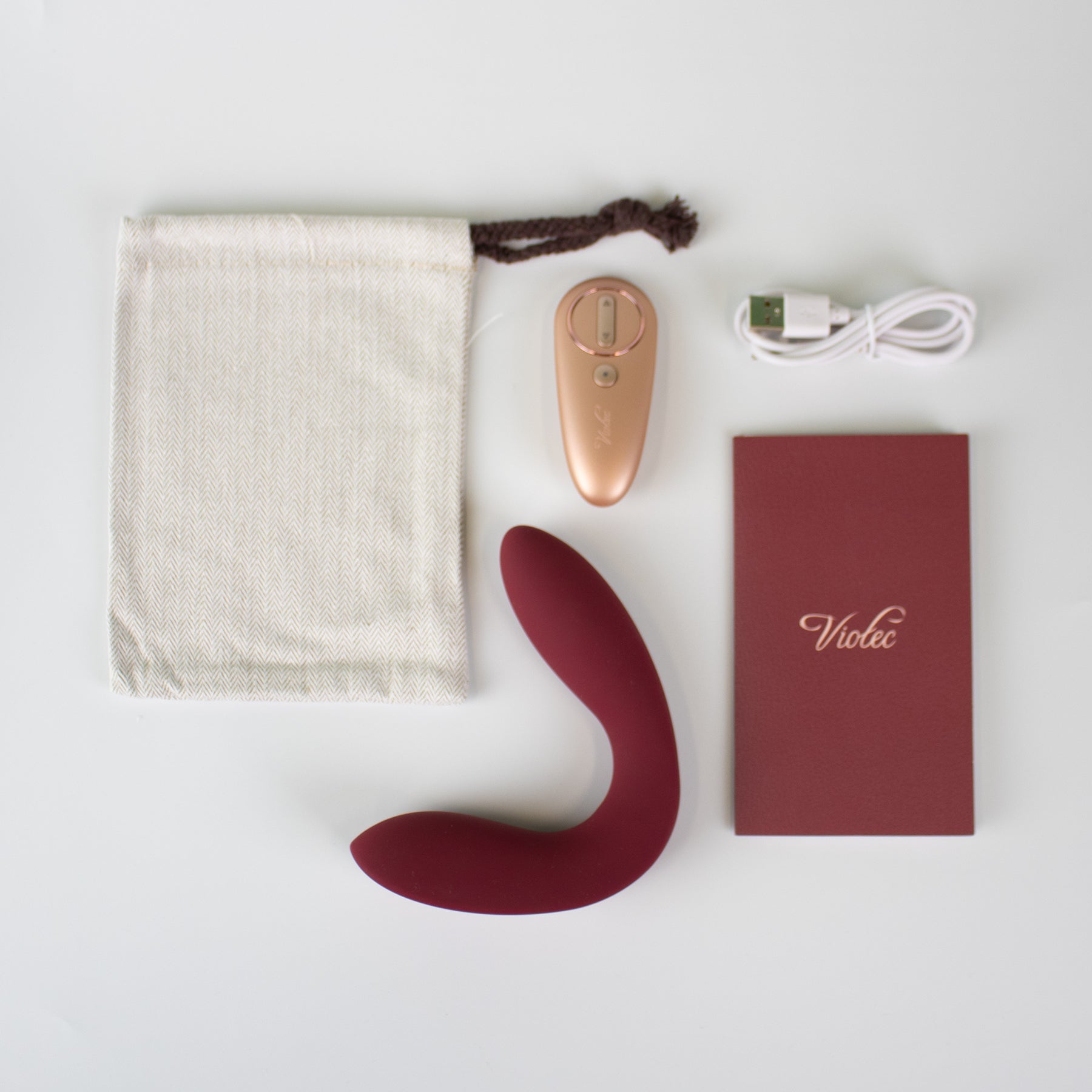 Hercules Remote C-Shape Vibrating Plug Wine Red - Fantasies Boutique