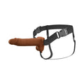 Fantasy X-Tensions Elite Vibrating Hollow Silicone Strap-On 8 in. Brown