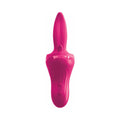 3Some Holey Trinity Triple Tongue Vibrator Rechargeable Silicone Red - Fantasies Boutique