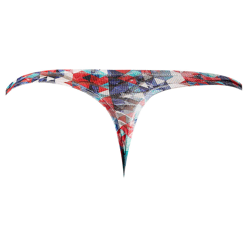 Male Power Your Lace Or Mine Bong Thong Geometric L/XL