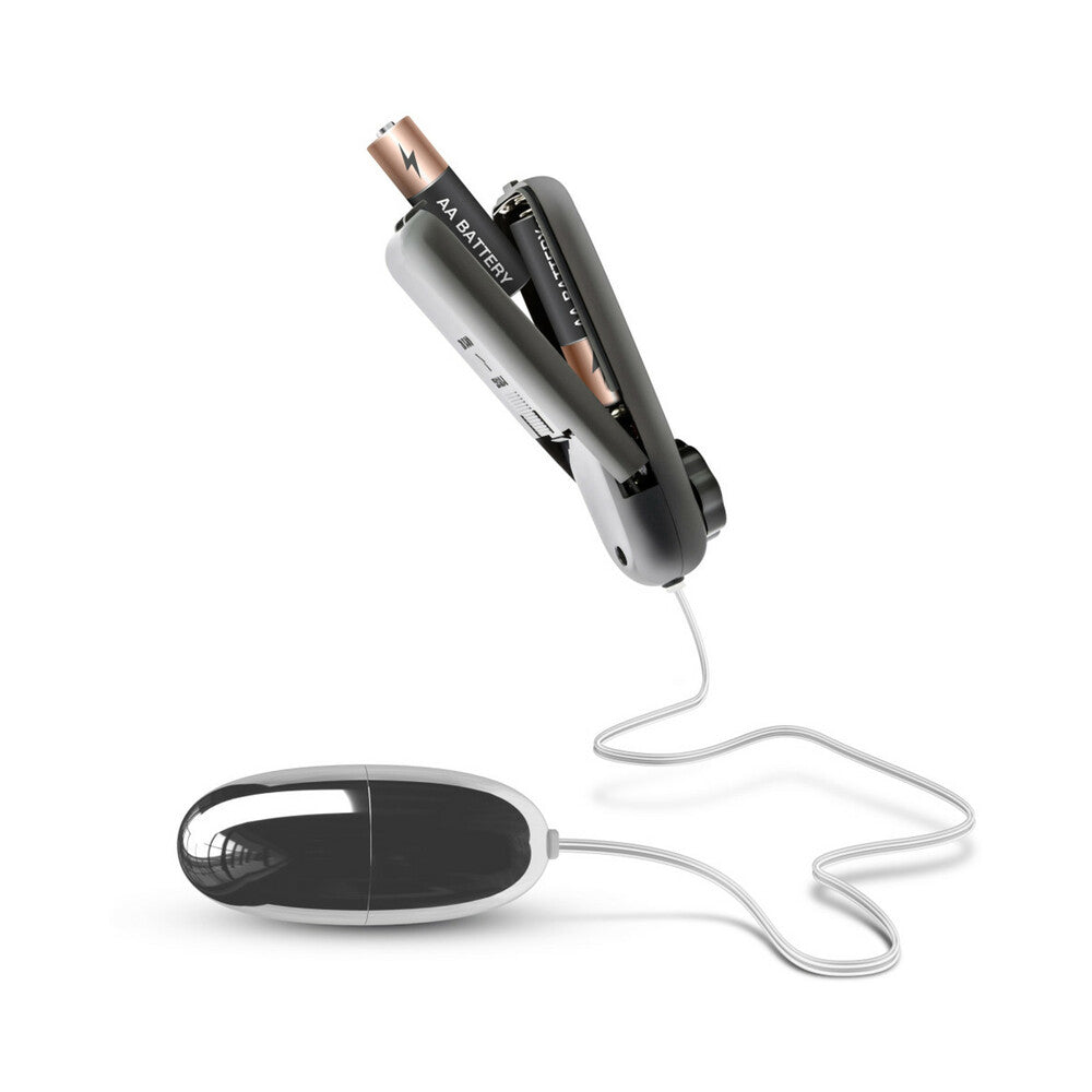 B Yours Silver Power Bullet Remote-Controlled Egg Vibrator Black - Fantasies Boutique