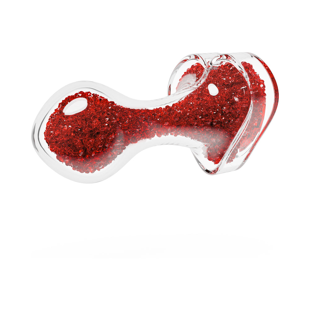 Oh My Gem Lustre Glass Anal Plug Red