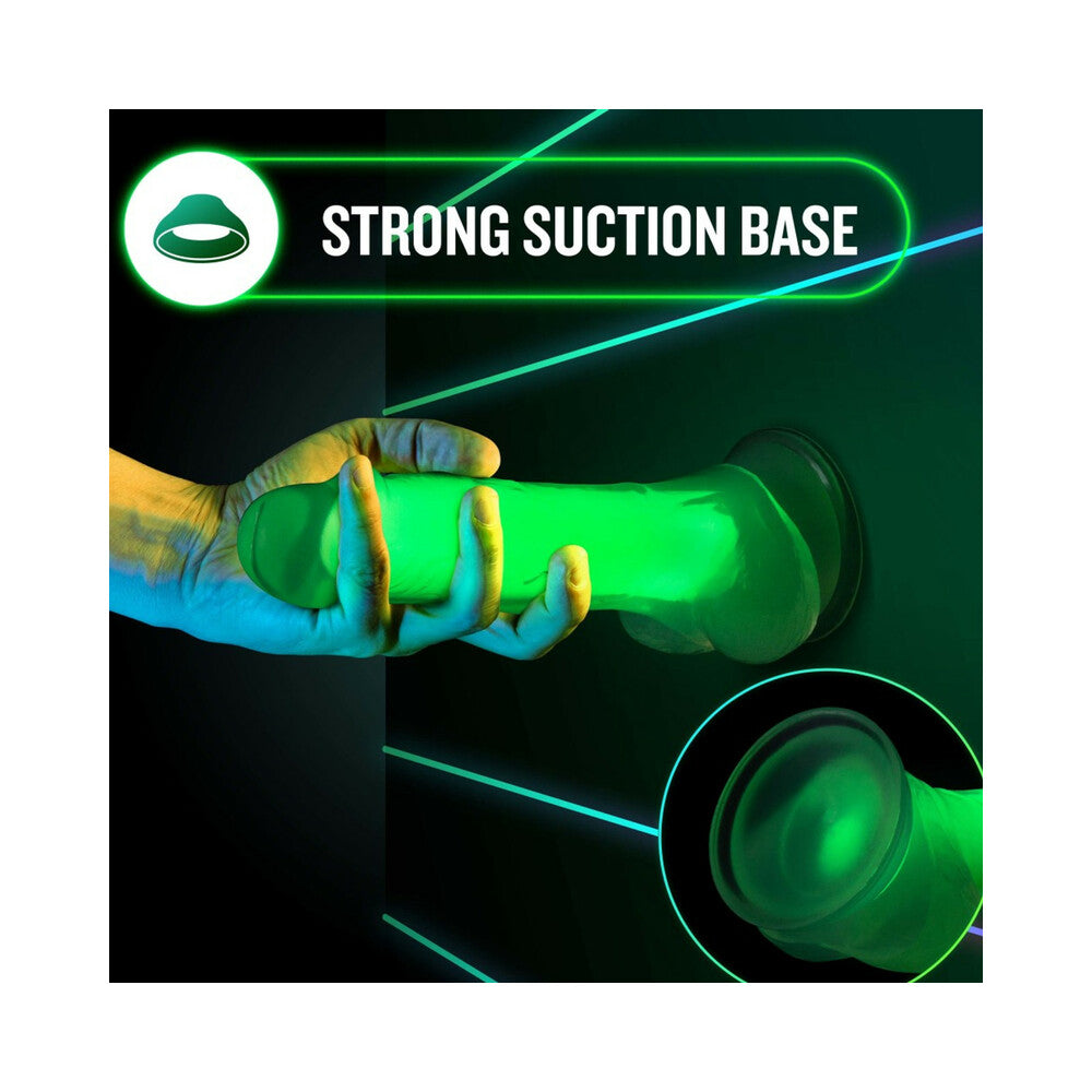 Blush Neo Elite Glow in the Dark Viper 7 in. Dual-Density Dildo Neon Green - Fantasies Boutique