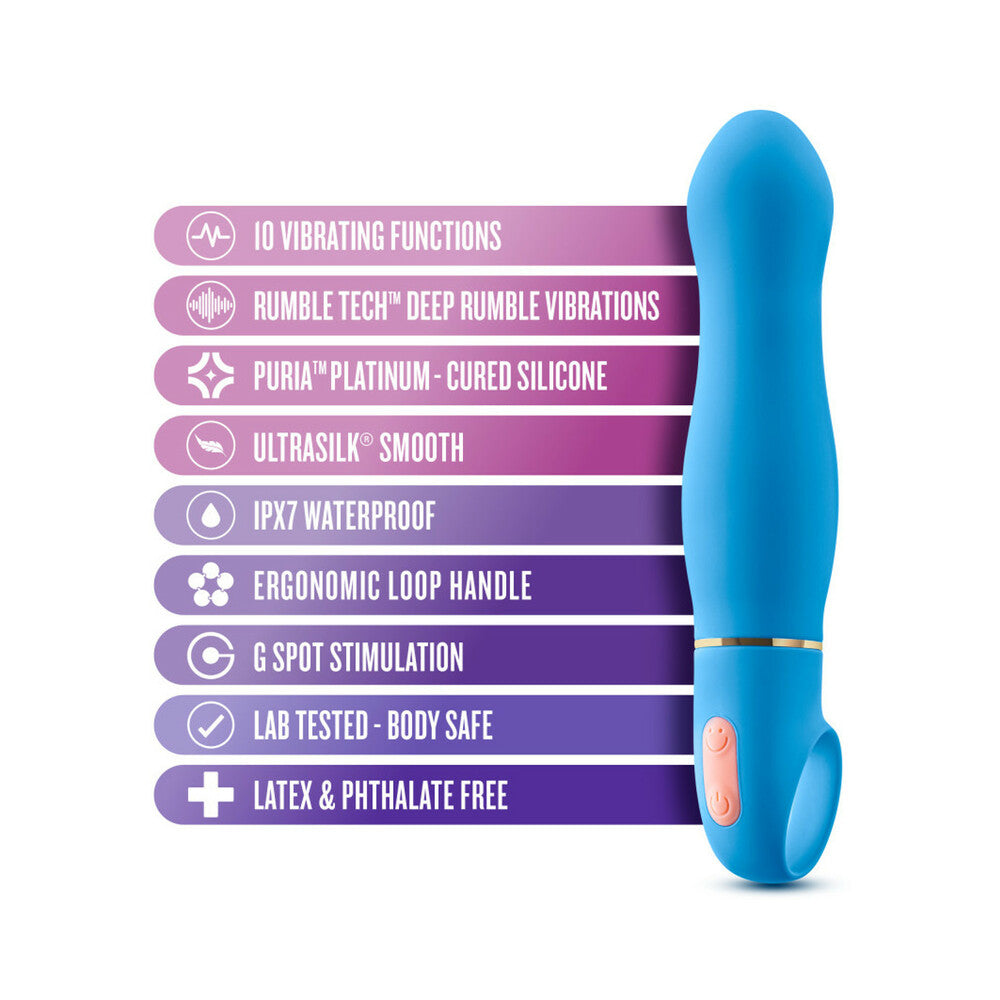 Aria Exciting AF Silicone Vibrator Blue - Fantasies Boutique