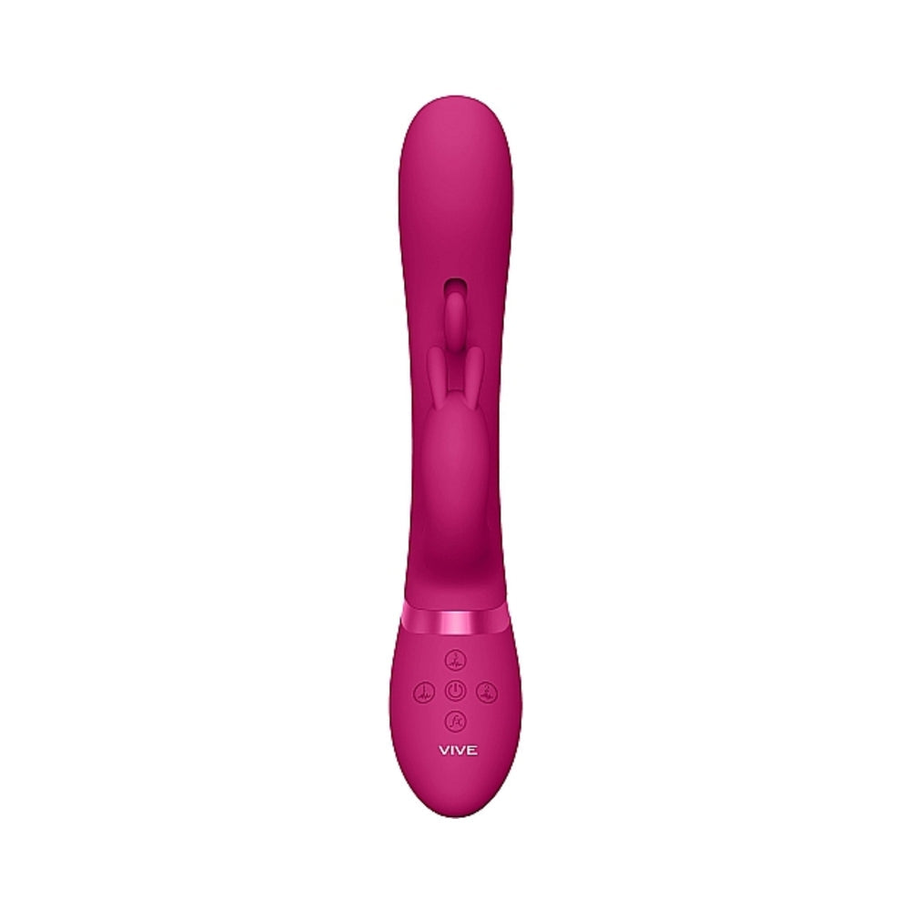 VIVE TAMA Rechargeable Wave Silicone Rabbit Vibrator Pink - Fantasies Boutique