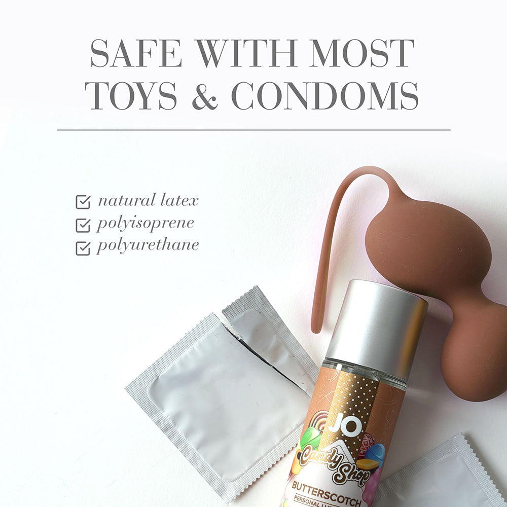 JO Candy Shop Butterscotch Flavored Water-Based Lubricant 2 oz. - Fantasies Boutique