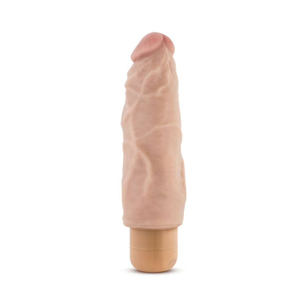 Dr. Skin Vibe 9 Realistic 7.5 in. Vibrating Dildo Beige - Fantasies Boutique