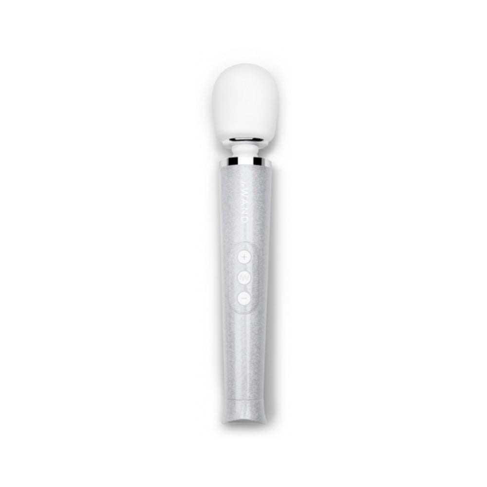 Le Wand All That Glimmers Petite Rechargeable Vibrating Massager Special Edition Set White - Fantasies Boutique