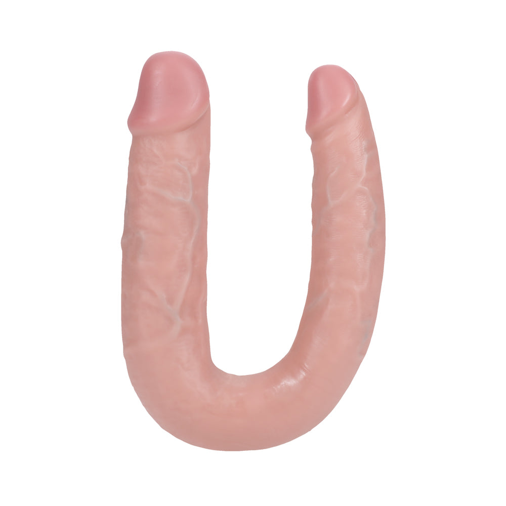 RealRock 7 in. U-Shaped Double Dildo Beige - Fantasies Boutique