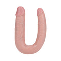 RealRock 7 in. U-Shaped Double Dildo Beige - Fantasies Boutique