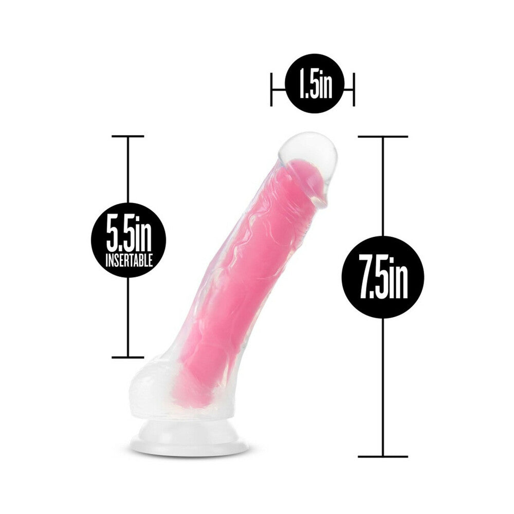 Blush Neo Elite Glow in the Dark Viper 7 in. Dual-Density Dildo Neon Pink - Fantasies Boutique