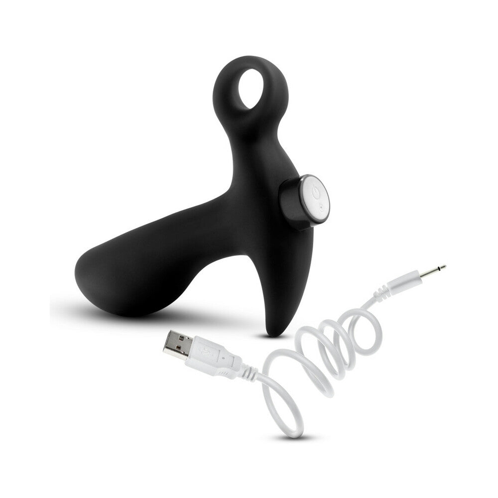 Anal Adventures Platinum Silicone Rechargeable Vibrating Prostate Massager 01 - Fantasies Boutique