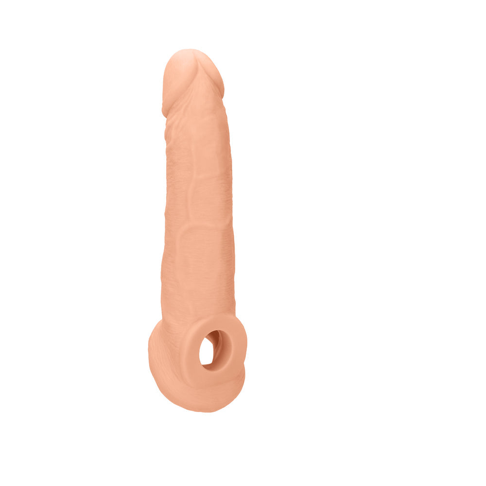 RealRock Realistic 9 in. Penis Sleeve Extender Sling Beige - Fantasies Boutique