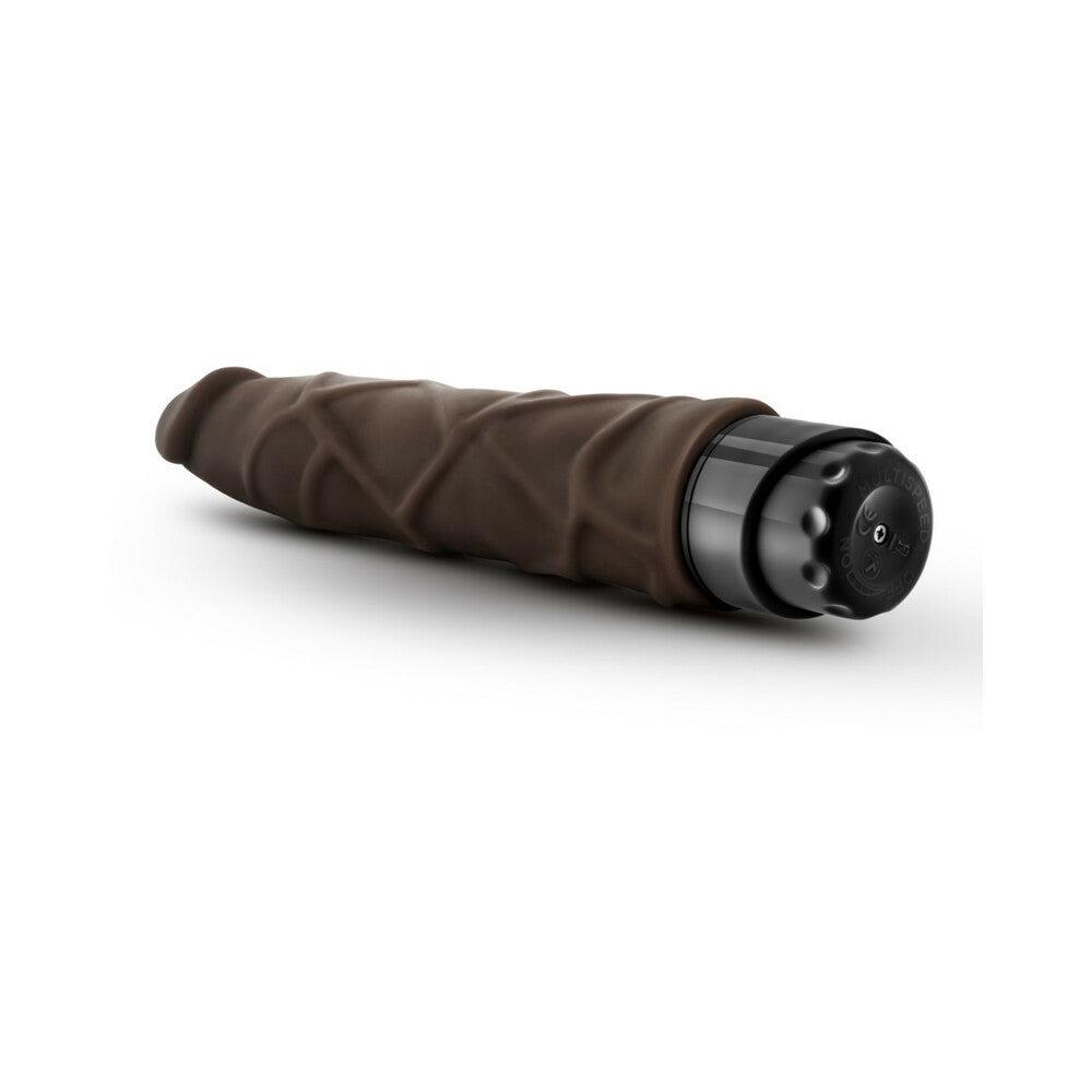 Dr. Skin Vibe 1 Realistic 9 in. Vibrating Dildo Brown - Fantasies Boutique