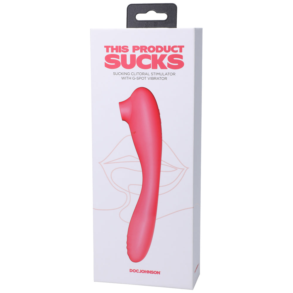 This Product Sucks Bendable Sucking Clitoral Stimulator & G-Spot Vibrator Pink - Fantasies Boutique