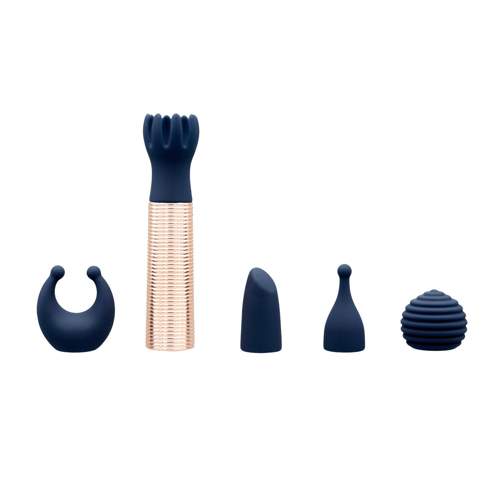 Pillow Talk Secrets Desires 6-Piece Silicone Mini Massager Set Navy - Fantasies Boutique