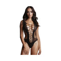 Shots Le Desir Contrast Fence Net Teddy Black O/S - Fantasies Boutique