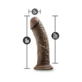 Blush Dr. Skin Glide Realistic 8 in. Self-Lubricating Dildo with Suction Cup Brown - Fantasies Boutique