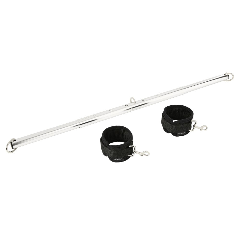 Sportsheets Expandable Spreader Bar & Cuffs Set Black - Fantasies Boutique