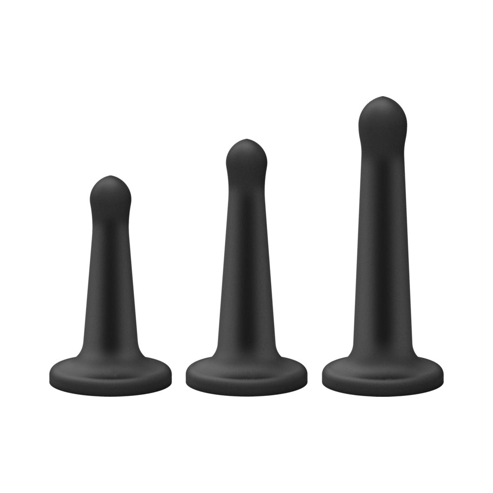 Vac-U-Lock Silicone Pegging Set Black - Fantasies Boutique
