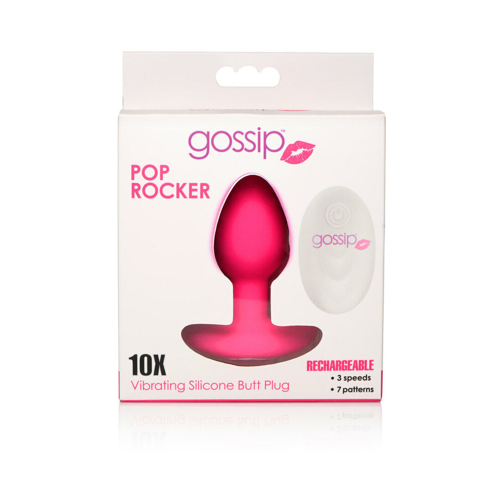 Curve Toys Gossip Pop Rocker Rechargeable Remote-Controlled Silicone Vibrating Anal Plug Magenta - Fantasies Boutique