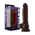 Shaft Model A: 8.5 in. Dual Density Silicone Dildo with Balls Mahogany - Fantasies Boutique