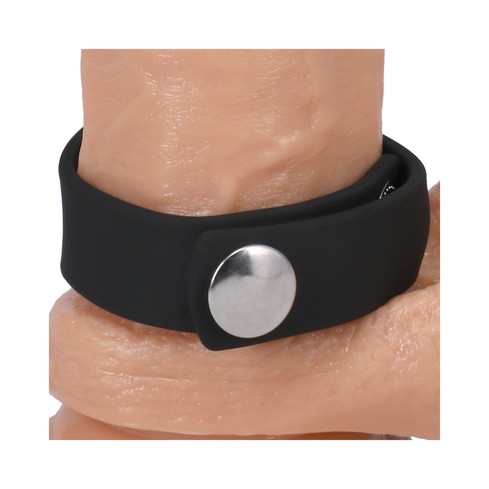 Rock Solid Silaflex 3-Snap (Adjustable) Black - Fantasies Boutique