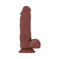 Evolved Real Supple Girthy Poseable 8.5 in. Realistic Dildo With Balls Brown - Fantasies Boutique